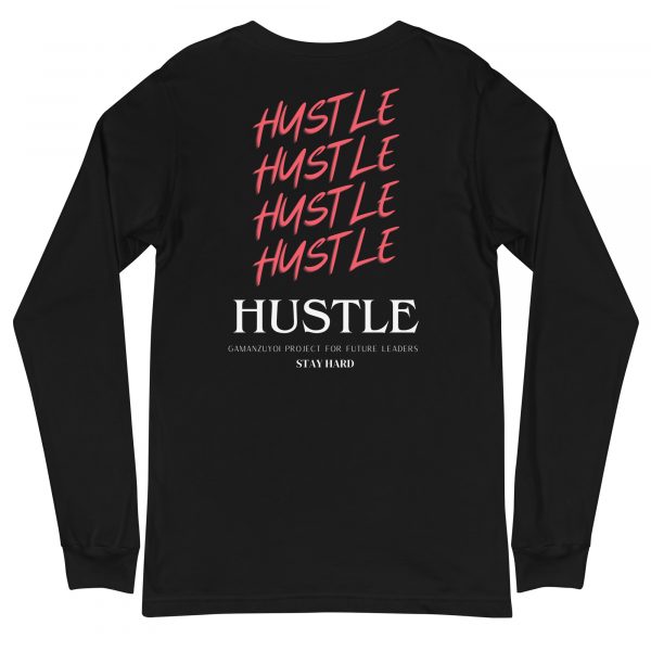 Camiseta de manga larga Hustle de GamanZuyoi Leader's Collection color negro parte trasera