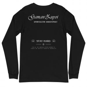 Camiseta manga larga Superior de GamanZuyoi Superior Collection color negro parte trasera
