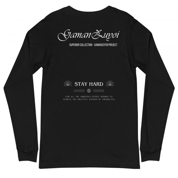 Camiseta manga larga Superior de GamanZuyoi Superior Collection color negro parte trasera