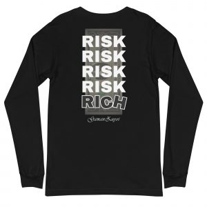 Camiseta de manga larga modelo Rich de GamanZuyoi Urban Collection color negro parte trasera