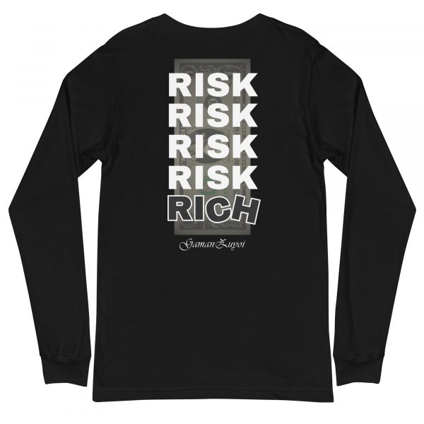 Camiseta de manga larga modelo Rich de GamanZuyoi Urban Collection color negro parte trasera