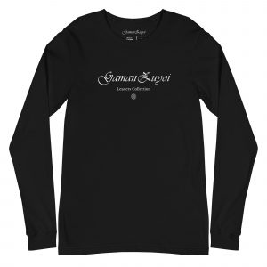 Camiseta de manga larga Step Forth de GamanZuyoi Leader's Collection color negro parte delantera