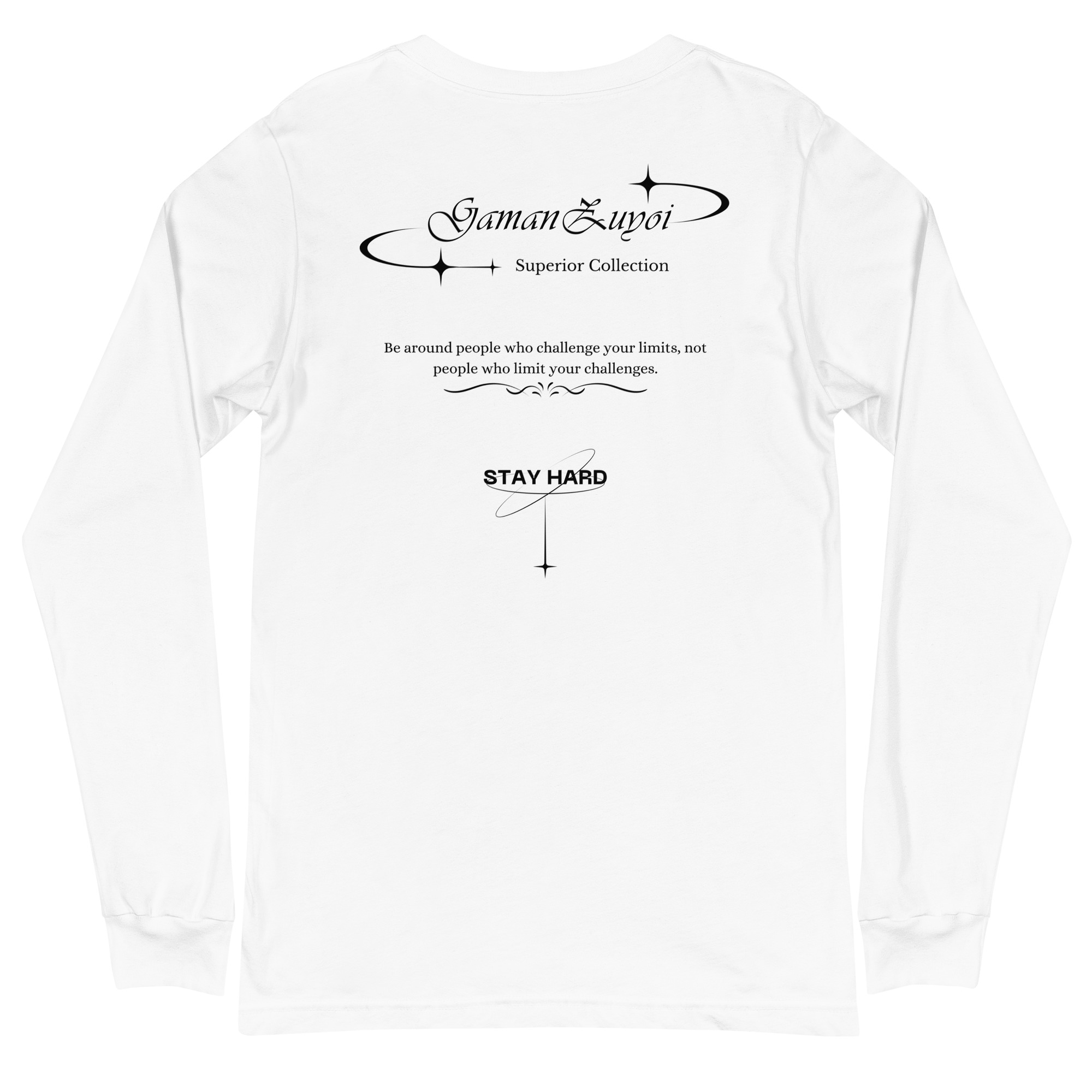 Camiseta manga larga Good Company de GamanZuyoi Superior Collection color blanco parte trasera