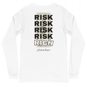 Camiseta de manga larga modelo Rich de GamanZuyoi Urban Collection color blanco parte trasera