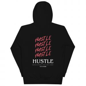 Sudadera con capucha Hustle De GamanZuyoi Leader's Collection color negra parte trasera