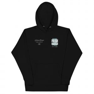 Sudadera con capucha Push Harder De GamanZuyoi Leader's Collection negra parte delantera