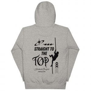 Sudadera con capucha Straight To The Top de GamanZuyoi Urban Collection color gris carbón parte trasera