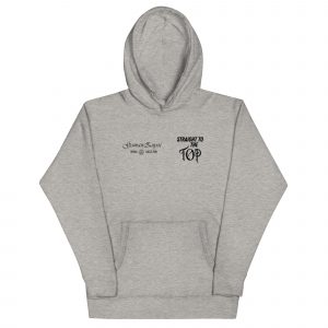 Sudadera con capucha Straight To The Top de GamanZuyoi Urban Collection color gris carbón parte delantera