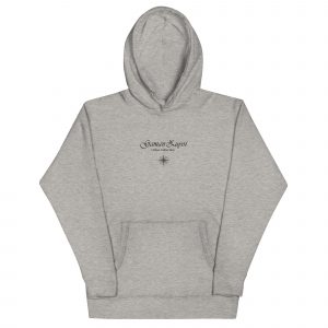 Sudadera con capucha Sail Towards New de GamanZuyoi Urban Collection color gris carbón parte delantera