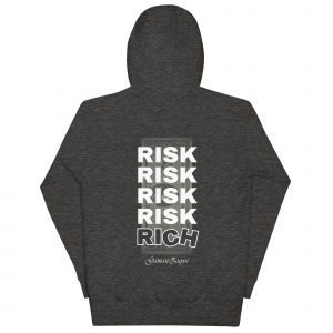 Sudadera con capucha Rich de GamanZuyoi Urban Collection color gris jaspeado parte trasera