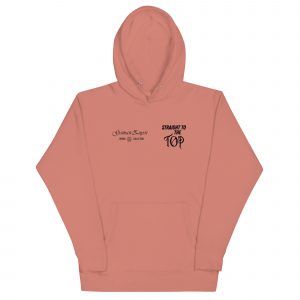 Sudadera con capucha Straight To The Top de GamanZuyoi Urban Collection color rosa palo parte delantera