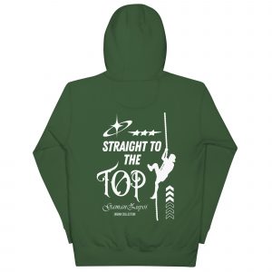 Sudadera con capucha Straight To The Top de GamanZuyoi Urban Collection color verde bosque parte trasera