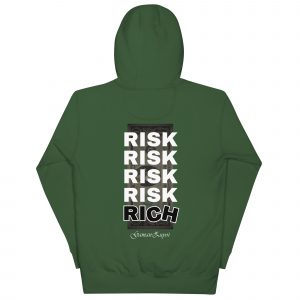 Sudadera con capucha Rich de GamanZuyoi Urban Collection color verde bosque parte trasera