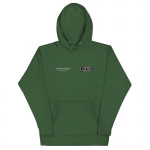 Sudadera con capucha Rich de GamanZuyoi Urban Collection color verde bosque parte delantera