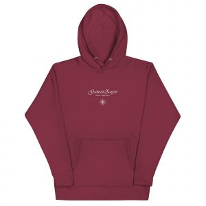 Sudadera con capucha Sail Towards New de GamanZuyoi Urban Collection color granate parte delantera
