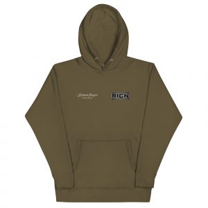 Sudadera con capucha Rich de GamanZuyoi Urban Collection color verde militar parte delantera