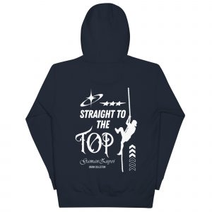 Sudadera con capucha Straight To The Top de GamanZuyoi Urban Collection color azul marino parte trasera