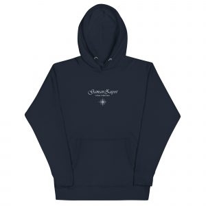 Sudadera con capucha Sail Towards New de GamanZuyoi Urban Collection color azul marino parte delantera
