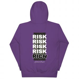 Sudadera con capucha Rich de GamanZuyoi Urban Collection color morado parte trasera