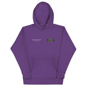 Sudadera con capucha Rich de GamanZuyoi Urban Collection color morado parte delantera