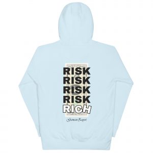 Sudadera con capucha Rich de GamanZuyoi Urban Collection color azul claro parte trasera