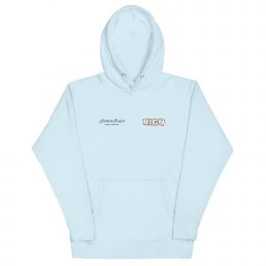 Sudadera con capucha Rich de GamanZuyoi Urban Collection color azul claro parte delantera