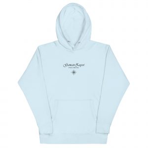 Sudadera con capucha Sail Towards New de GamanZuyoi Urban Collection color azul claro parte delantera