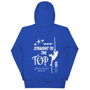 Sudadera con capucha Straight To The Top de GamanZuyoi Urban Collection color azul royal parte trasera