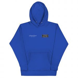 Sudadera con capucha Rich de GamanZuyoi Urban Collection color azul royal parte delantera
