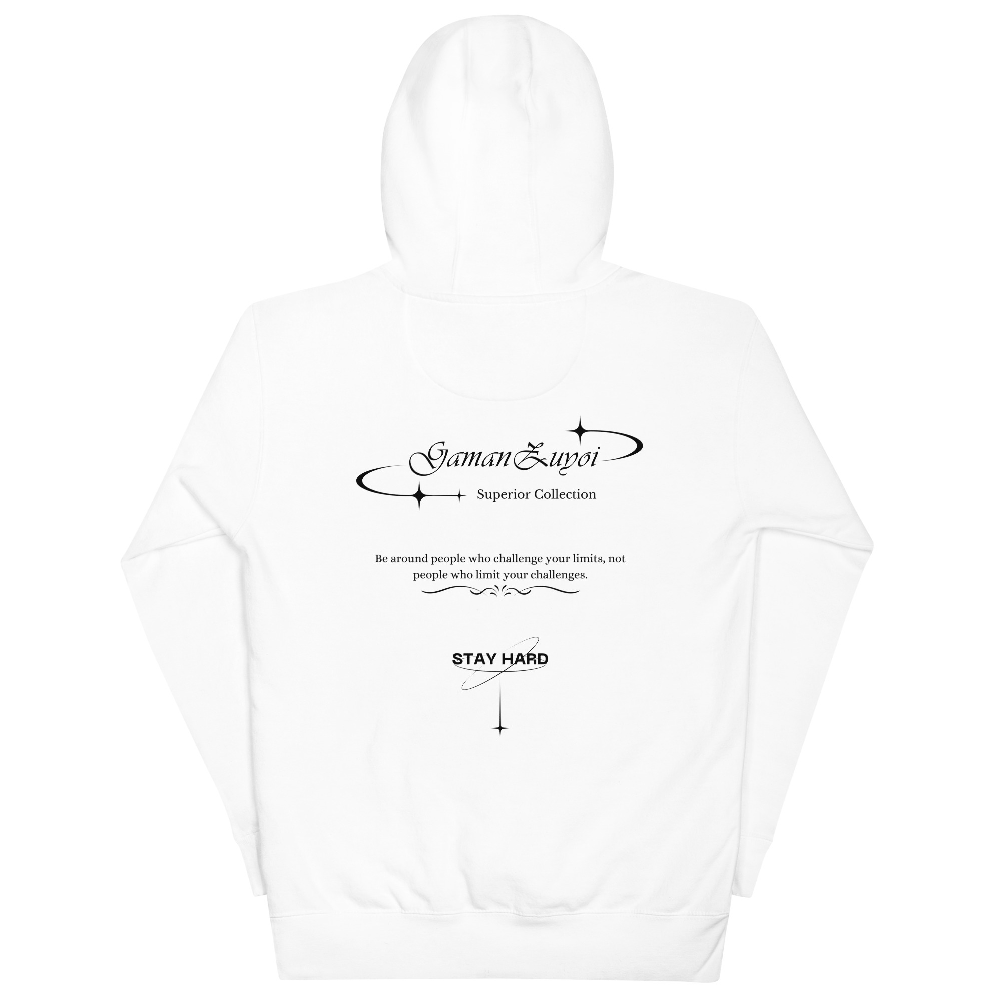 Sudadera con capucha Good Company de GamanZuyoi Superior Collection color blanco parte trasera