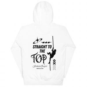 Sudadera con capucha Straight To The Top de GamanZuyoi Urban Collection color blanco parte trasera