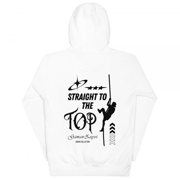 Sudadera con capucha Straight To The Top de GamanZuyoi Urban Collection color blanco parte trasera