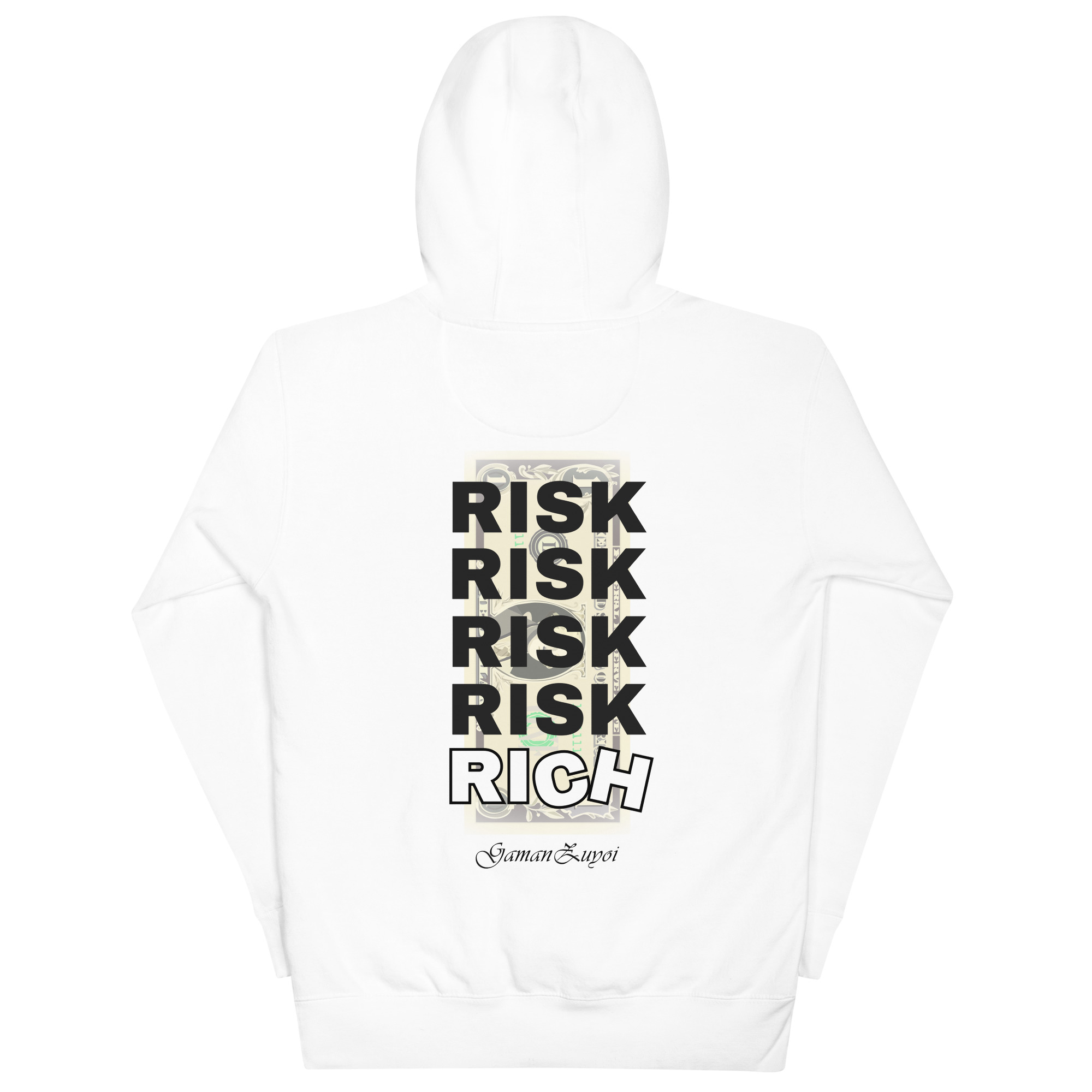 Sudadera con capucha Rich de GamanZuyoi Urban Collection color blanco parte trasera