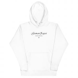 Sudadera con capucha Step Forth De GamanZuyoi Leader's Collection blanca parte delantera