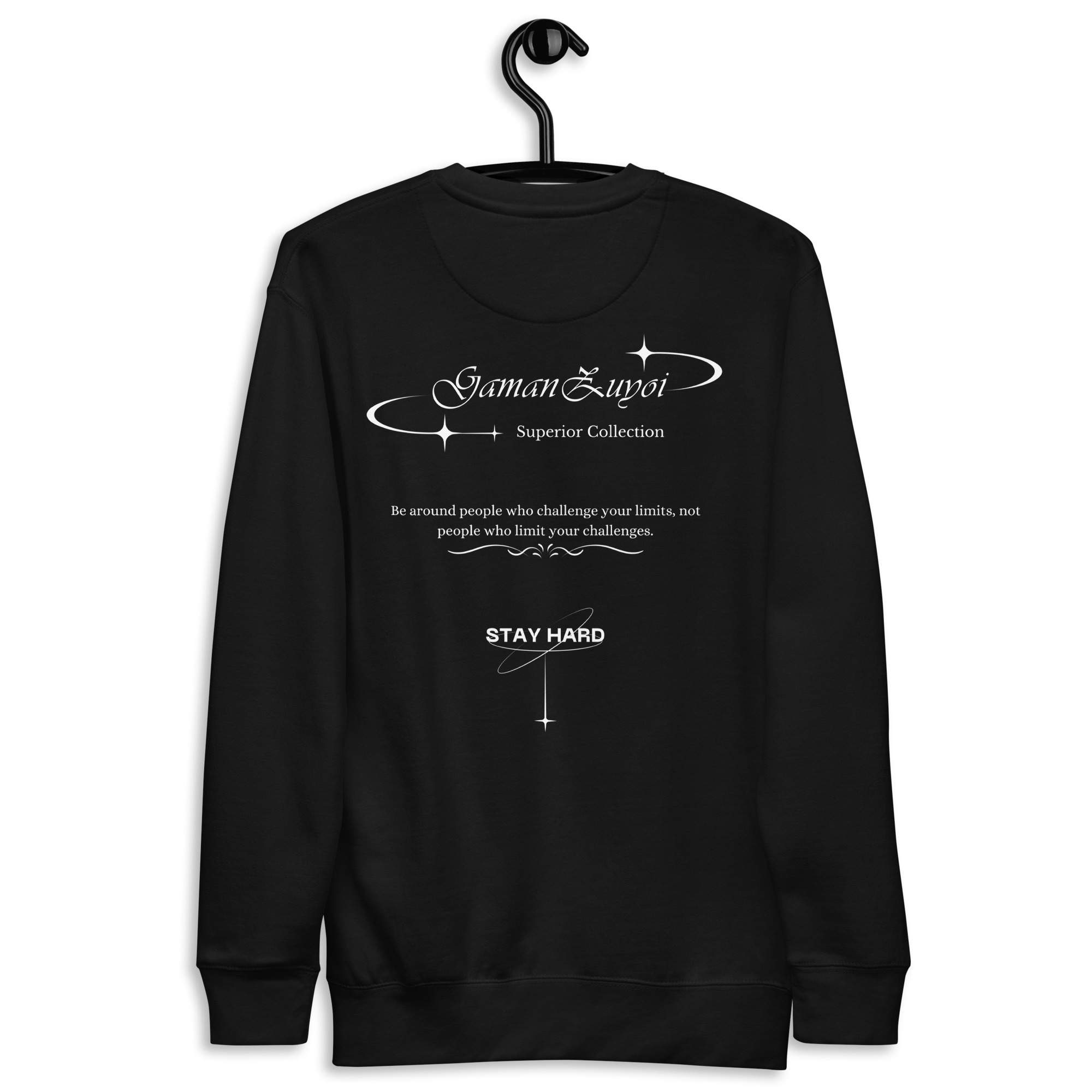 Sudadera sin capucha Good Company de GamanZuyoi Superior Collection color negro parte trasera