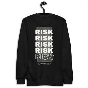 Sudadera sin capucha modelo RIch de GamanZuyoi Urban Collection color negro parte trasera