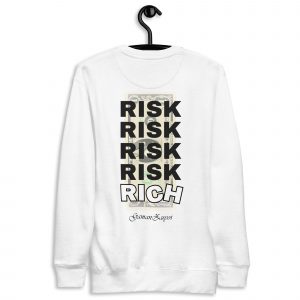 Sudadera sin capucha modelo RIch de GamanZuyoi Urban Collection color blanco parte trasera