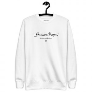 Sudadera sin capucha Step Forth de GamanZuyoi Leader's Collection color blanco parte delantera