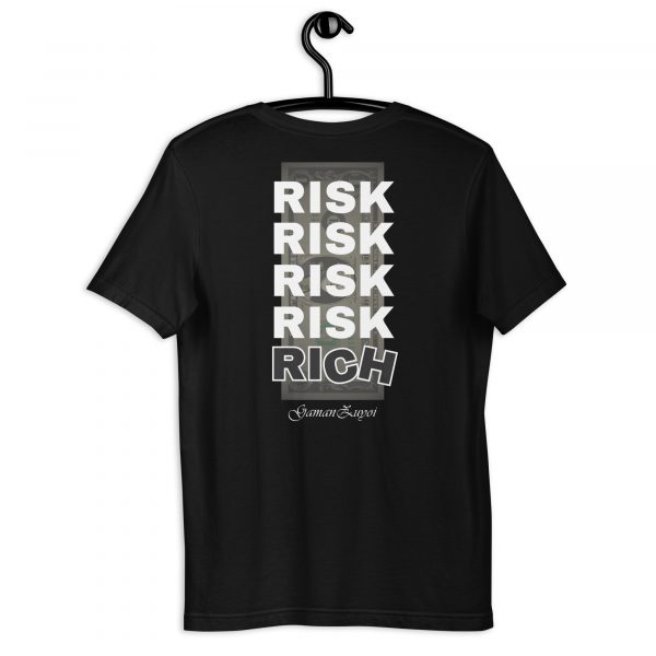 Camiseta de manga corta modelo Rich de GamanZuyoi Urban Collection color negro parte trasera