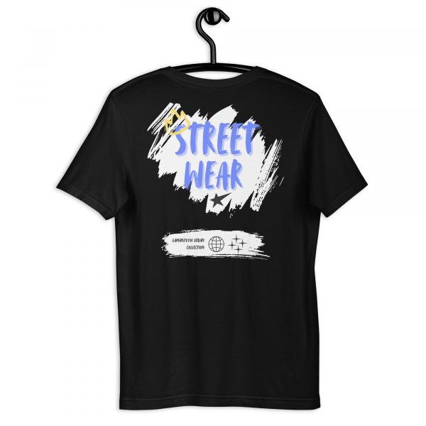 Camiseta de manga corta modelo Streetwear de GamanZuyoi Urban Collection color negro parte trasera