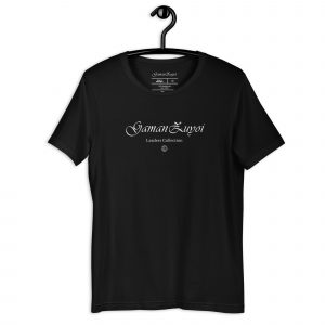 Camiseta de manga corta Step Forth de GamanZuyoi Leader's Collection color negro parte delantera