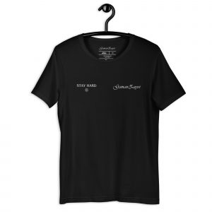 Camiseta manga corta Superior de GamanZuyoi Superior Collection color negro parte delantera
