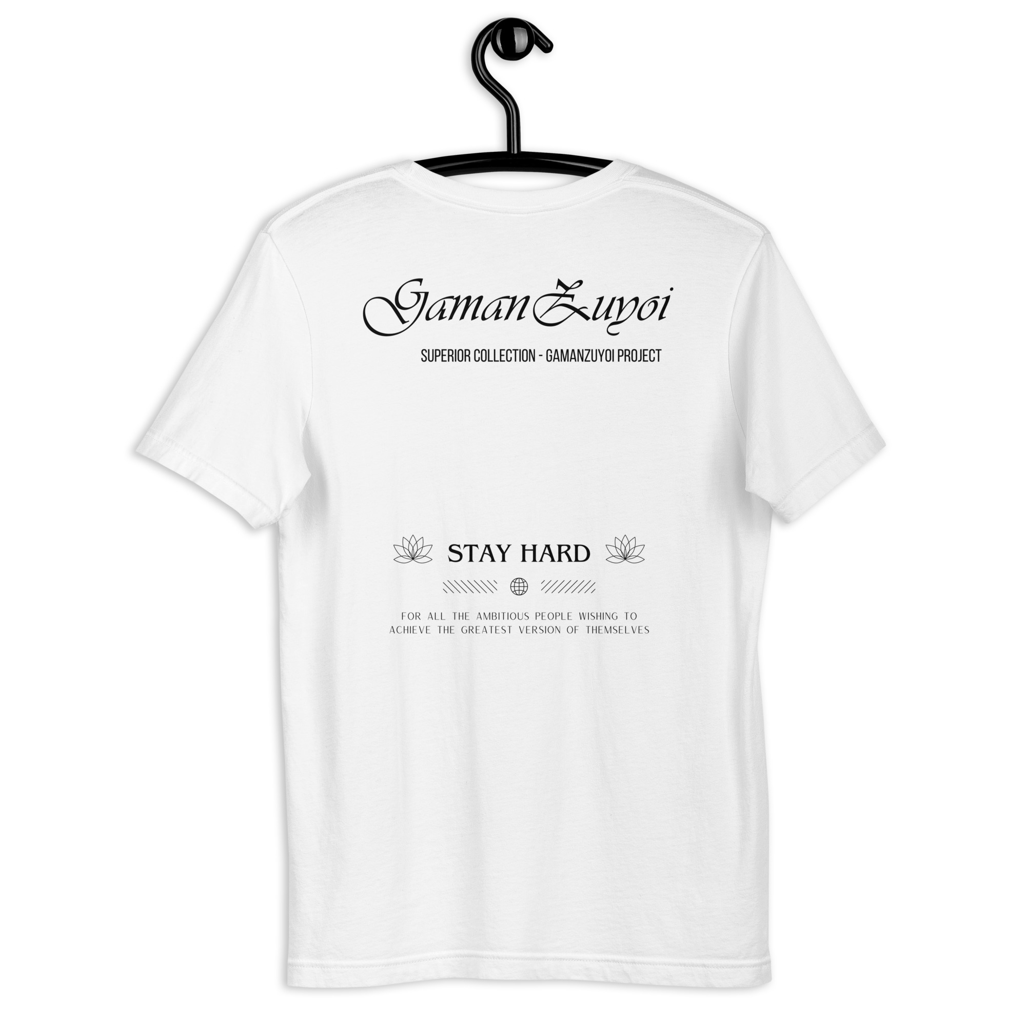 Camiseta manga corta Superior de GamanZuyoi Superior Collection color blanco parte trasera