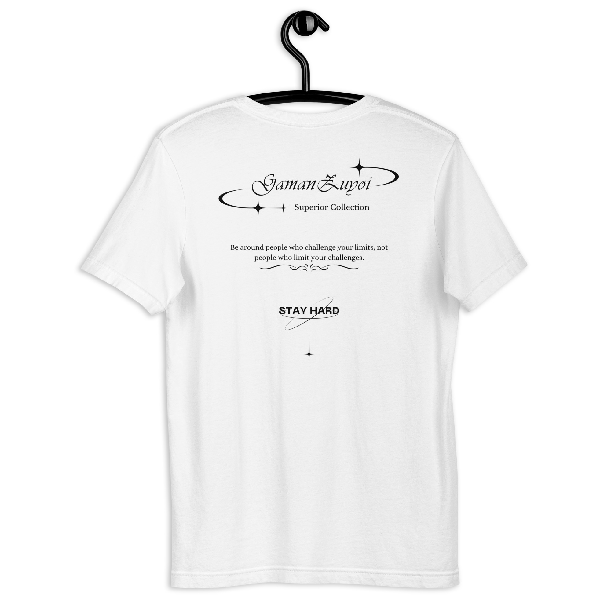 Camiseta manga corta Good Company de GamanZuyoi Superior Collection color blanco detalle parte trasera