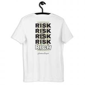 Camiseta de manga corta modelo Rich de GamanZuyoi Urban Collection color blanco parte trasera