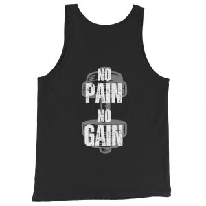 Camiseta tirantes No Pain No Gain (colores oscuros)