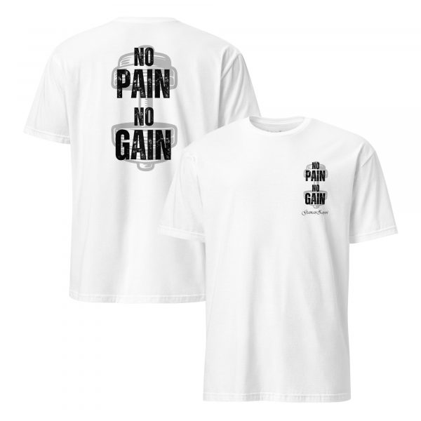 Camiseta manga corta No Pain No Gain (colores claros)