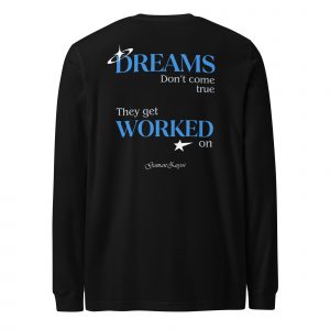 Camiseta manga larga DREAMS azul (colores oscuros)