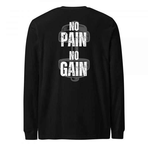Camiseta manga larga No Pain No Gain (colores oscuros)